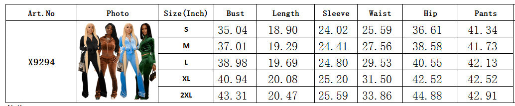 Women's Autumn Winter Velvet Zipper Pocket Two Piece Tracksuit 10