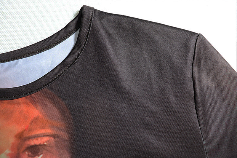 Digital Print Round Neck Top Maxi Skirt Two-Piece Set 17