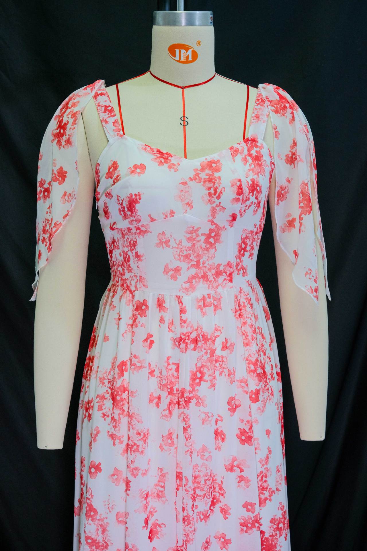 Women Summer Suspender Printed Lace-up Dress 6