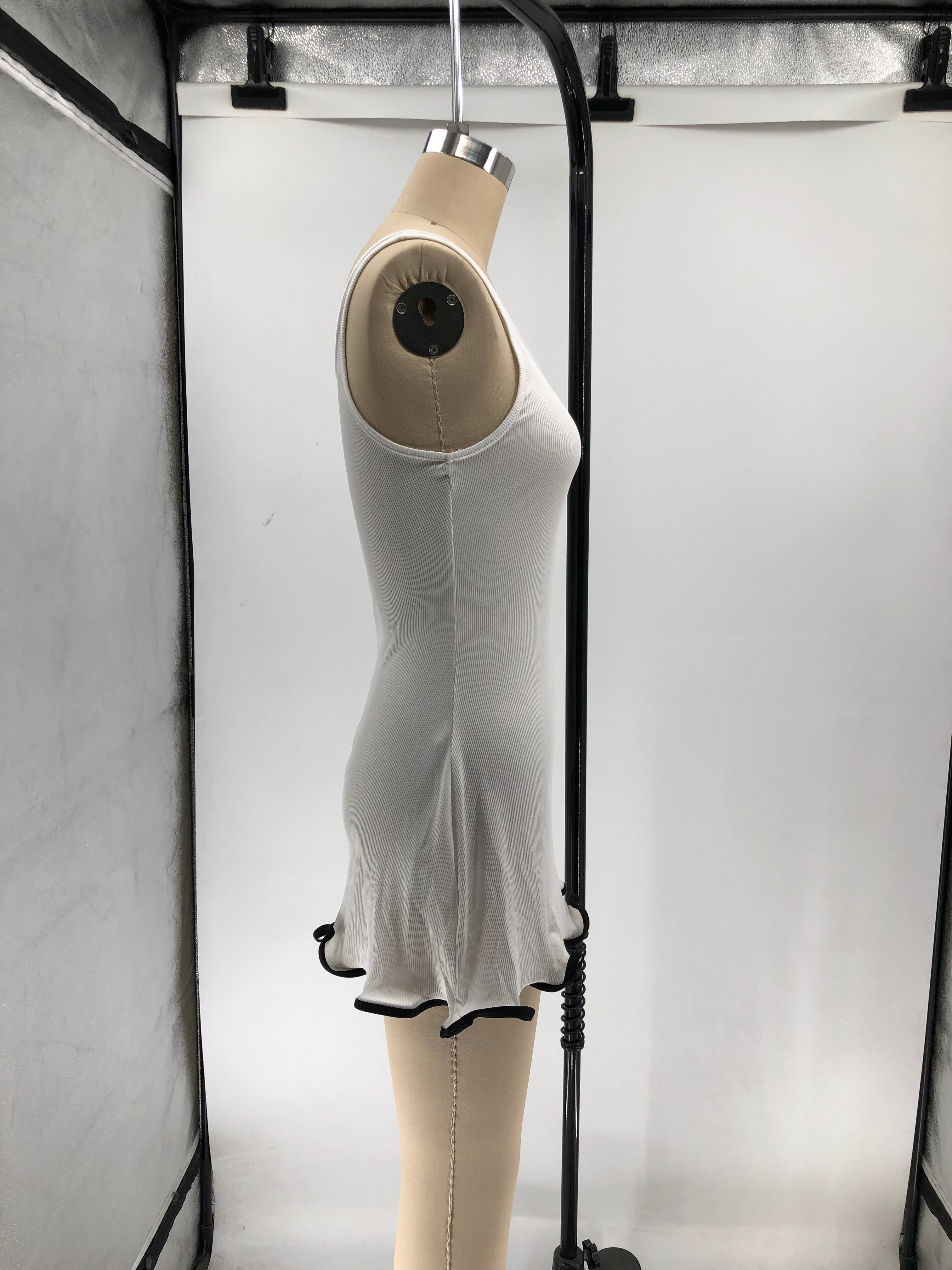 Women's Summer Wave Hem Slim Tank Dress 14