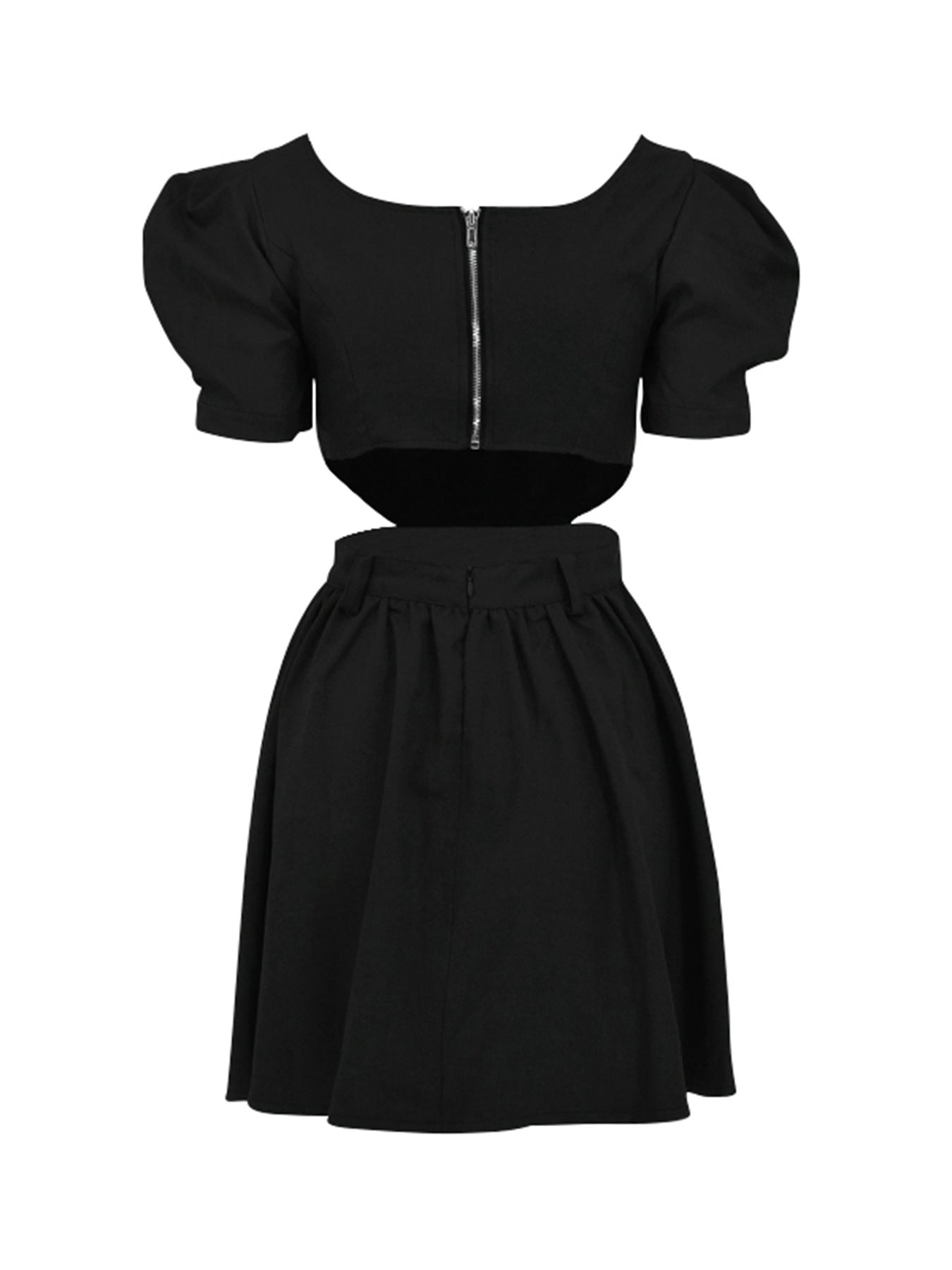 Summer Short Sleeve Hollow Slim Open Waist Slim Fit Dress 21