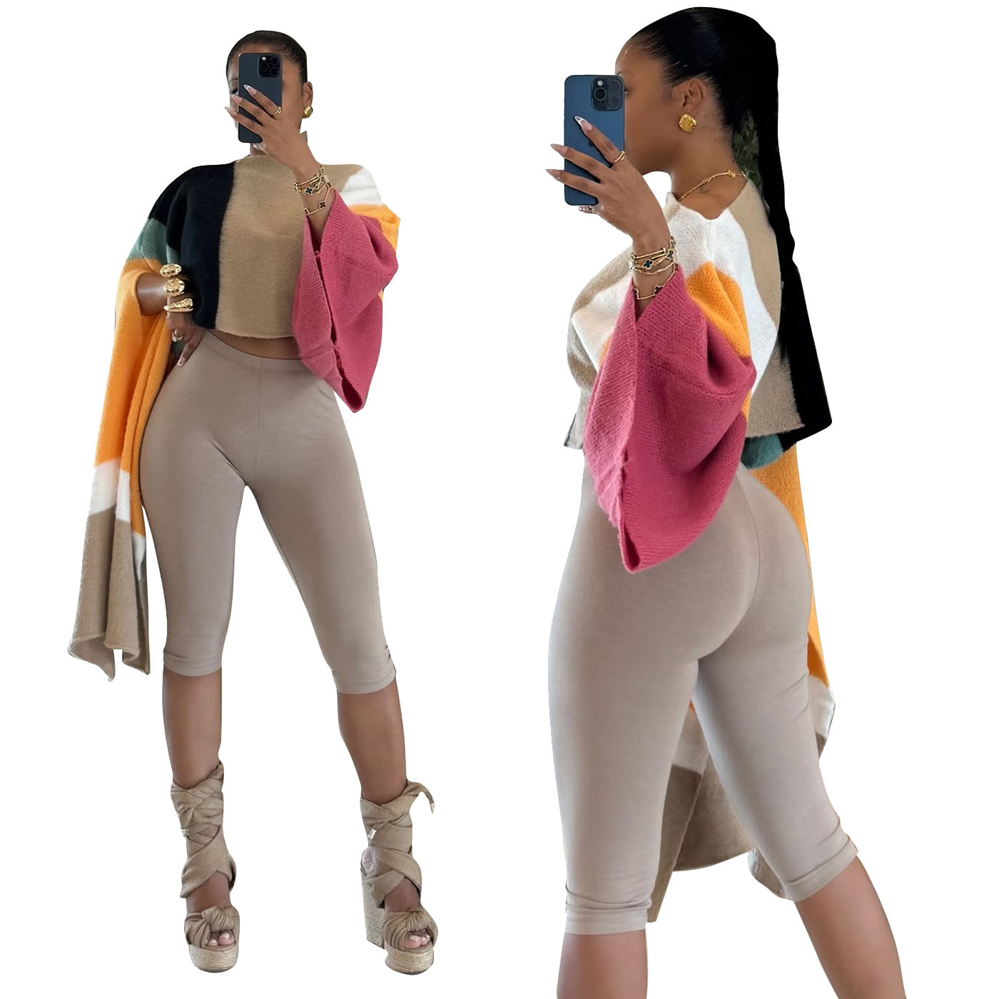 Women's Casual Knitting Asymmetrical Coat 8