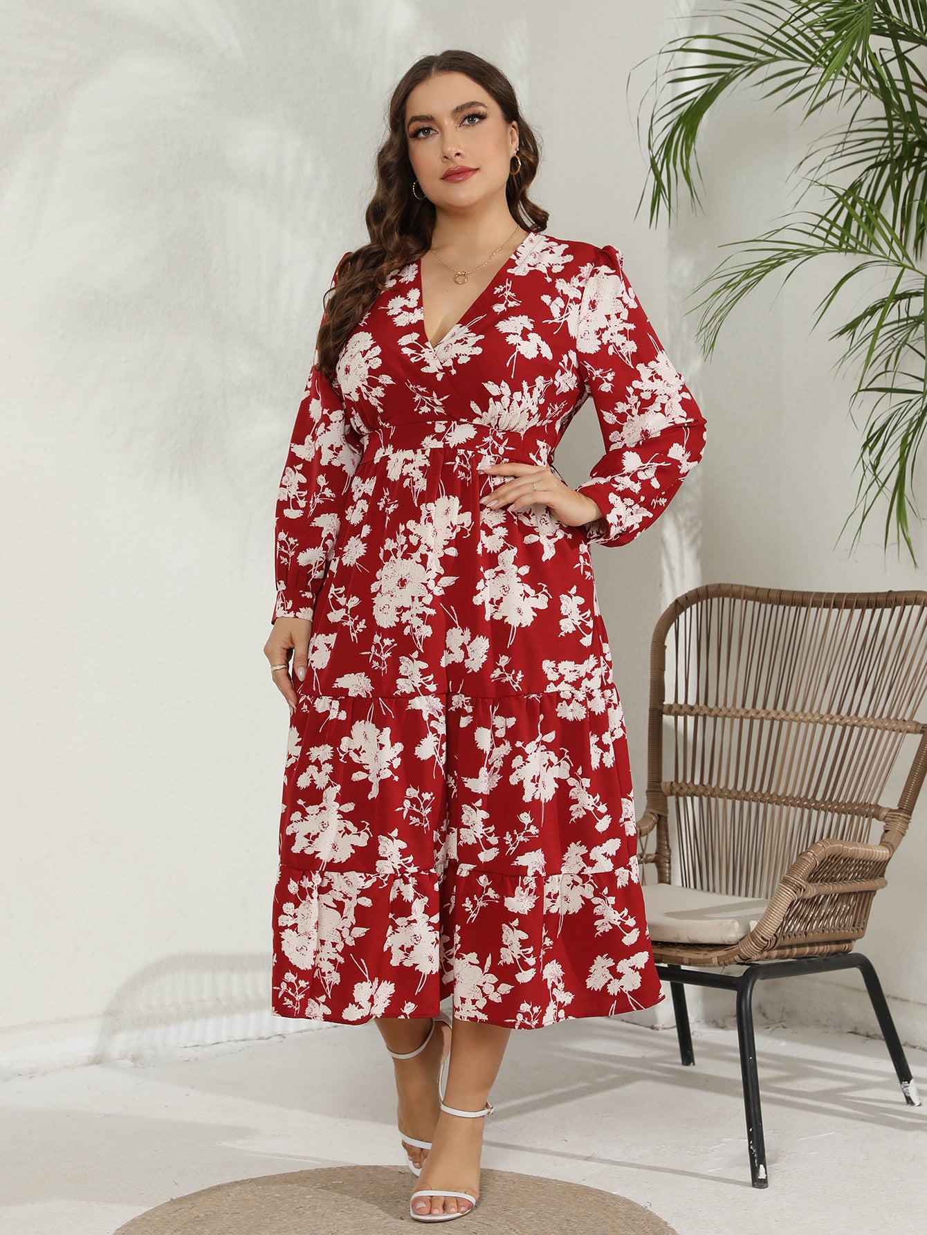 Plus Size Women Long Sleeve Dresses 3