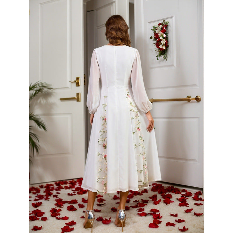 Women Summer Formal Party Long Sleeve Dress 5