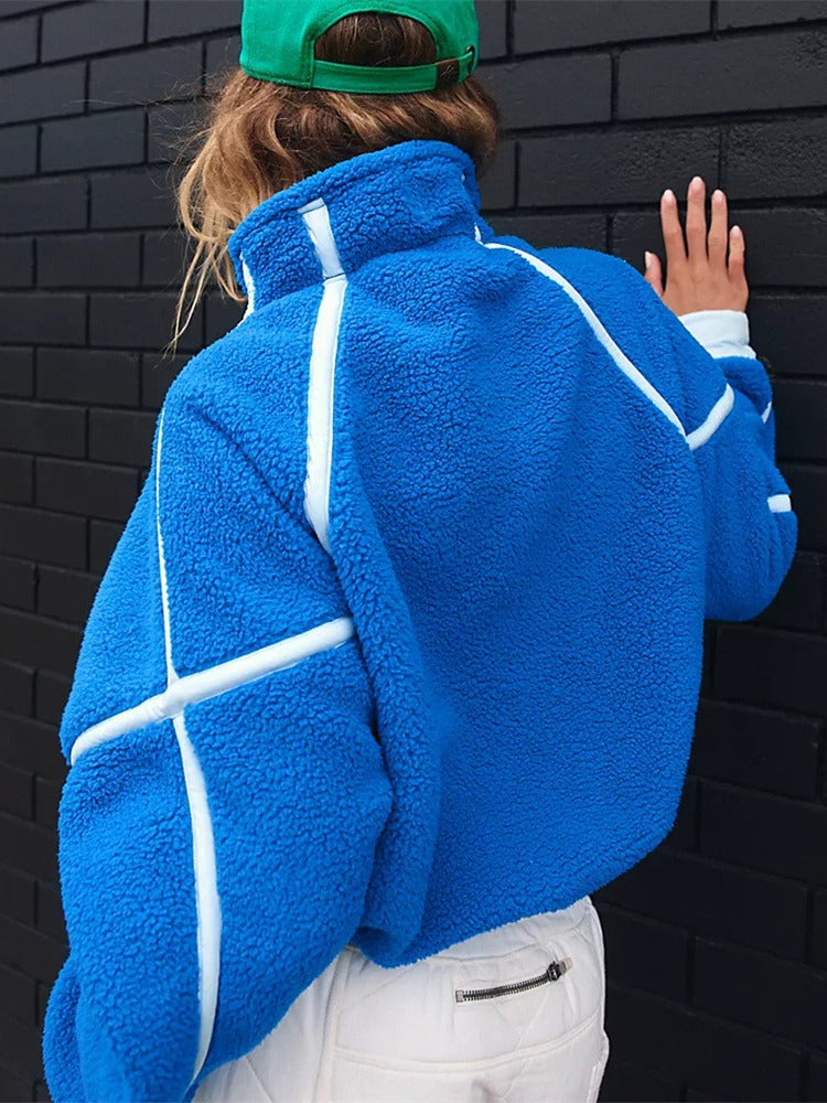 Women Zip Turtleneck Solid Casual Knitting Sweater 6