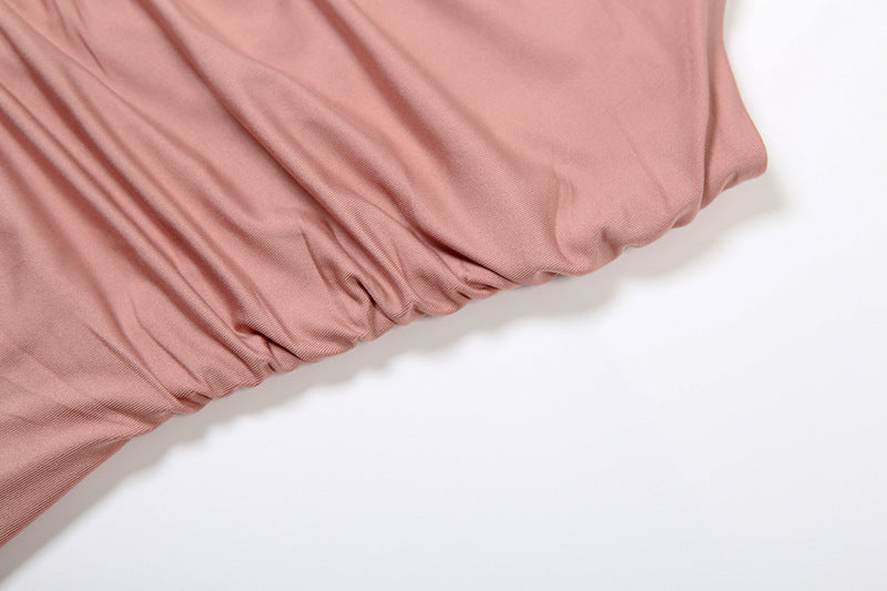 Autumn Winter Women's Sexy Halter Neck Low Back Fashion Metal Decorative Button Bodycon Dress 13