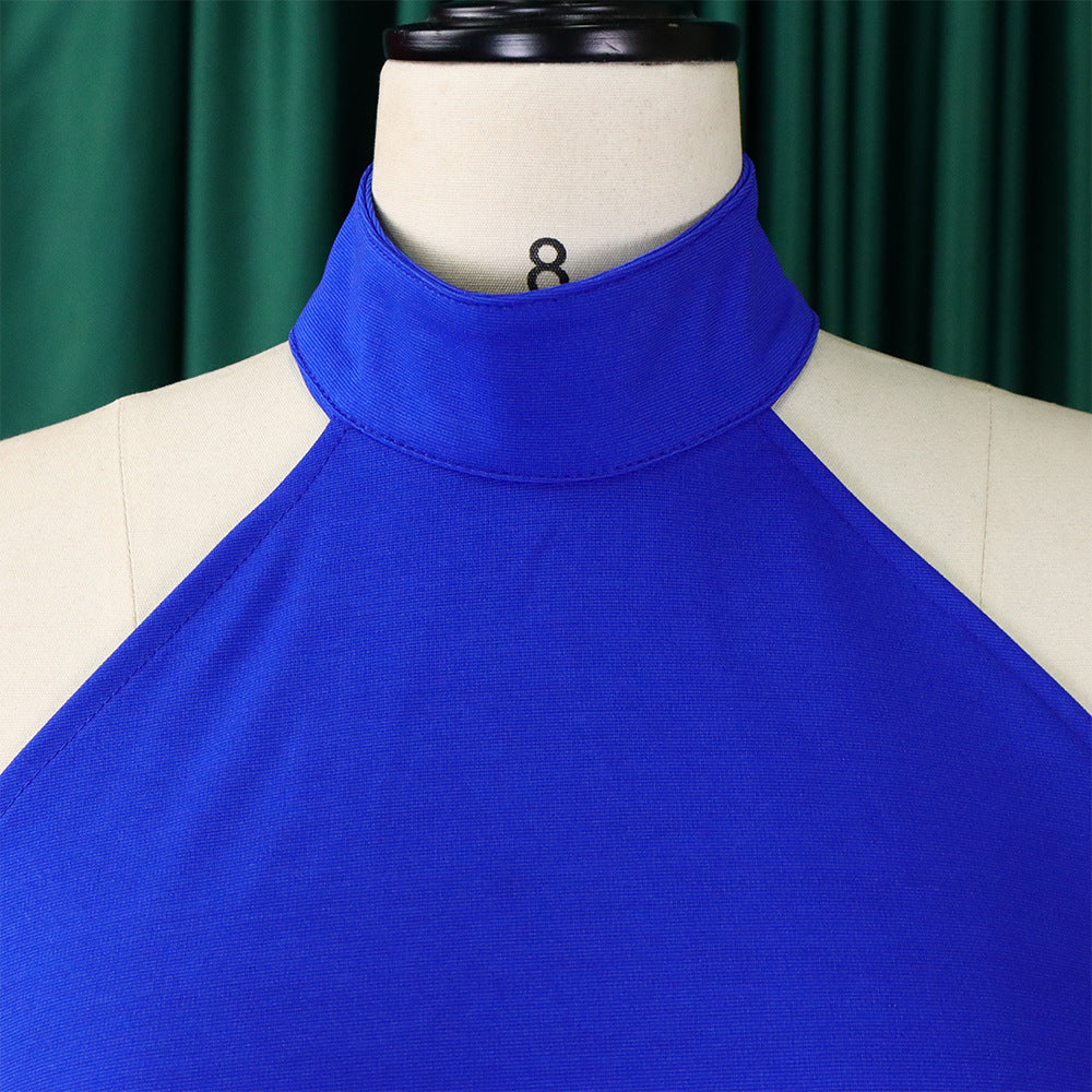 Women Sleeveless Irregular Top and Wide-leg Pants Two-Piece Set 32