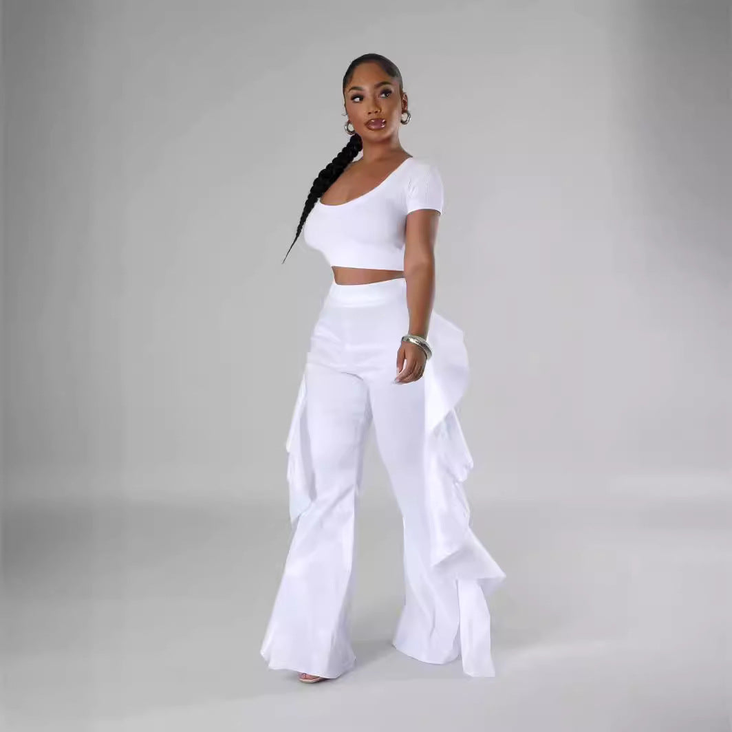 Women ruffle trousers 7