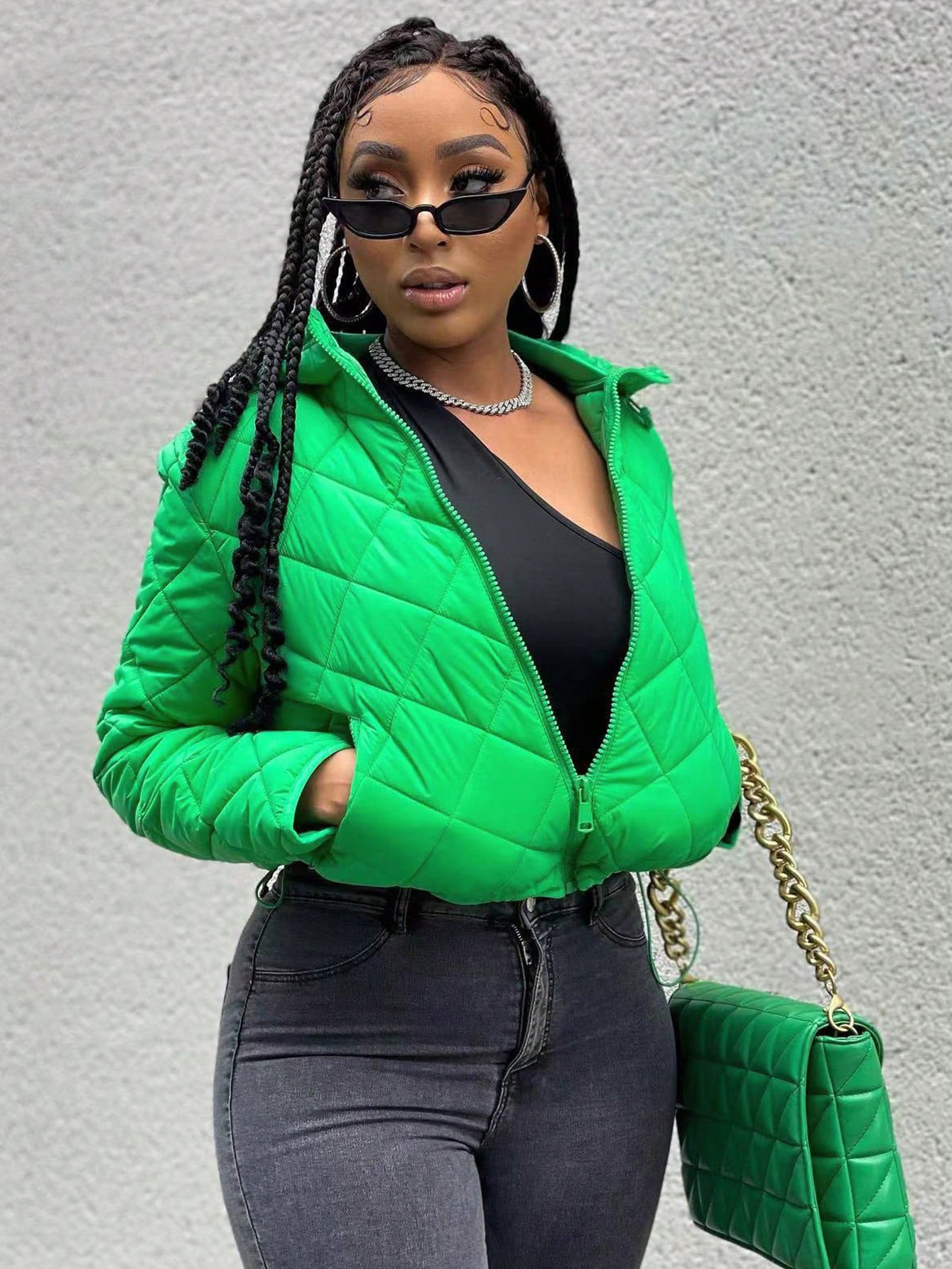 Women Fall/Winter Long-Sleeved Solid Hoodie 3