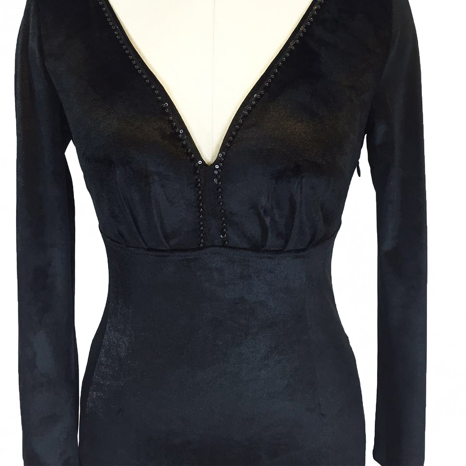 Women Long-Sleeved Velvet Evening Dress Formal Party Autumn And Winter Long Fishtail Party Dress 36