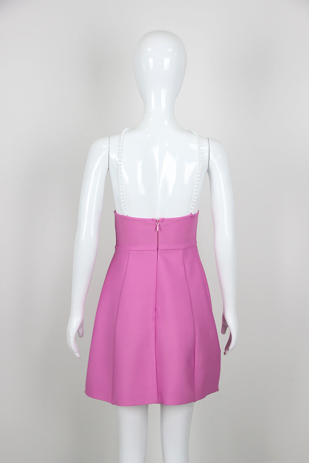 Pearl Strap Flower Sexy Short Bandage Sexy Dress 8