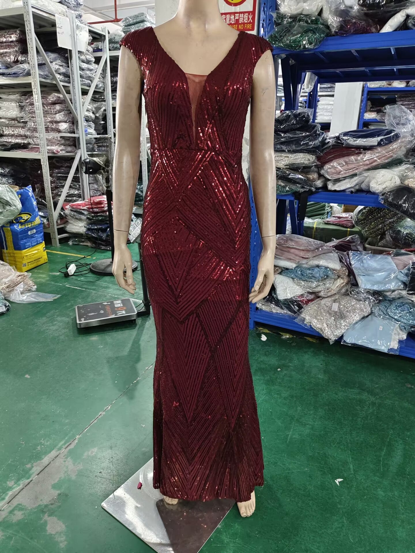 Sequin Fishtail Long Dress Elegant Formal Party Evening Dress 18