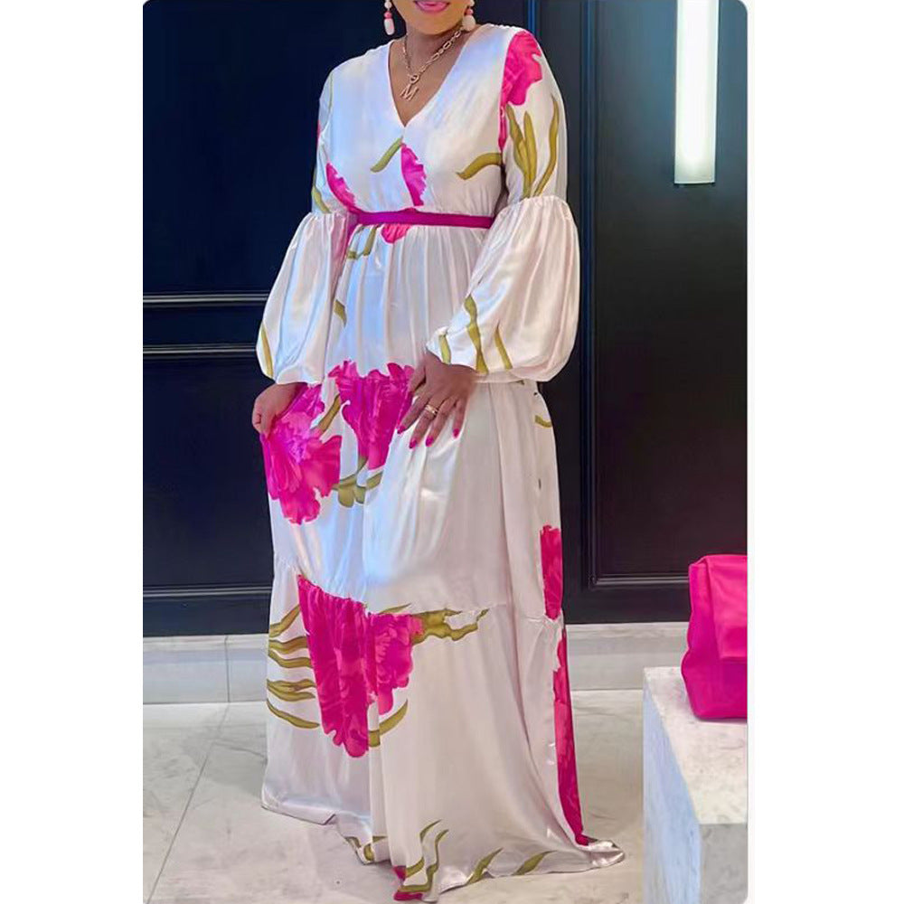 Floral Print Patchwork Maxi Dress 7