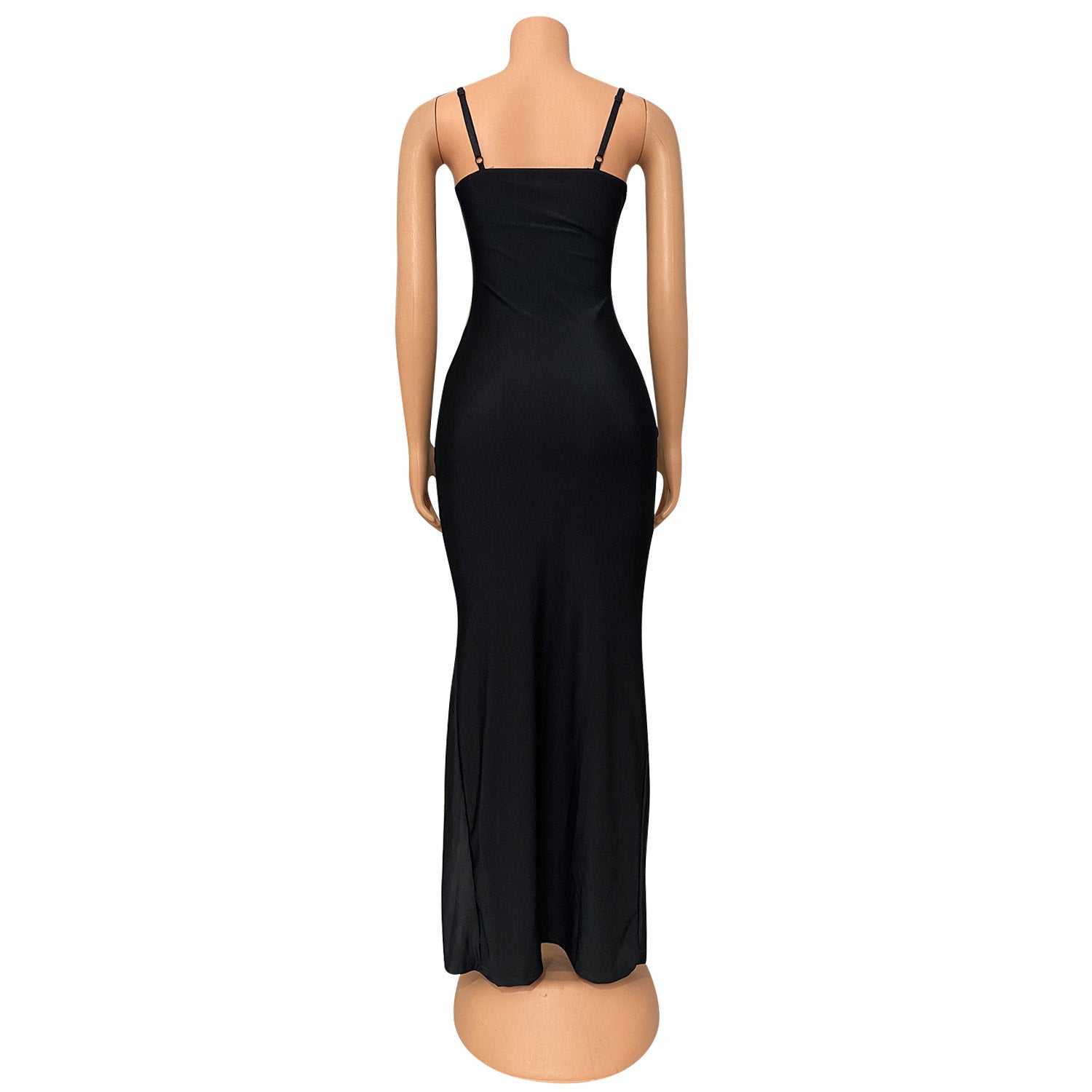 Women Sexy Suspender Slit Maxi Dress 19
