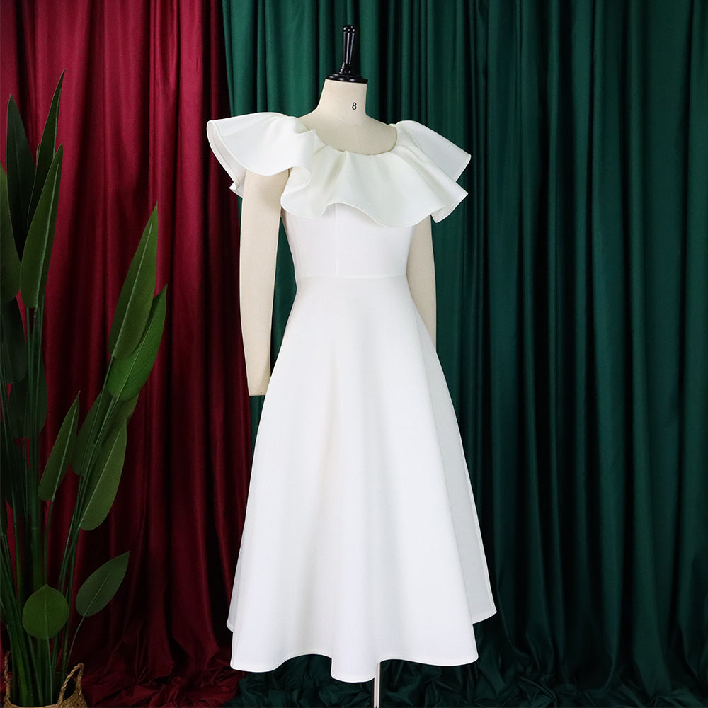 Women's Summer Fashion Chic Ruffle Formal Party Gown Dress 34