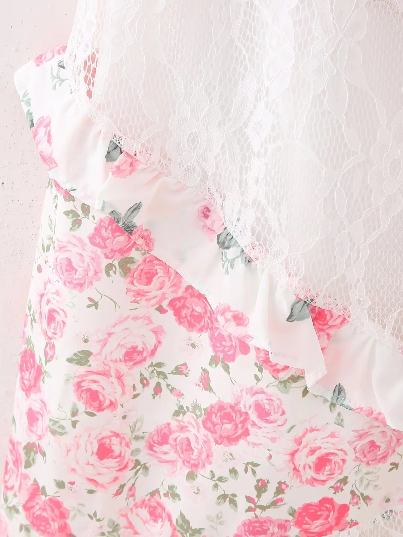 Women's Spring Lace Patchwork Strap Dress 13