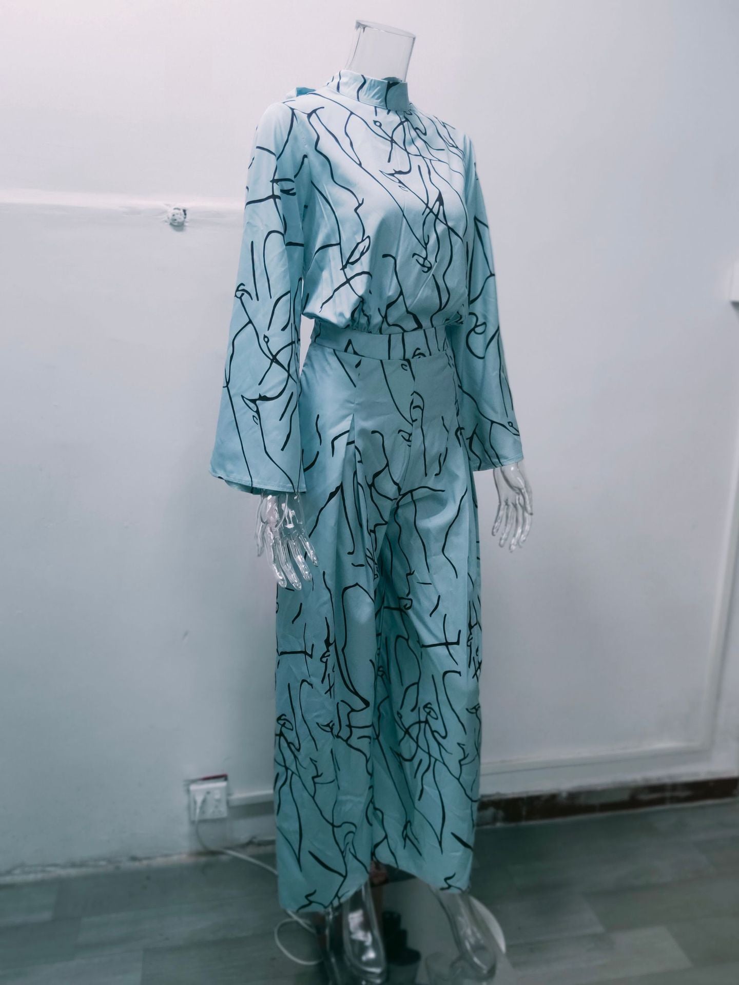 Women Summer Elegant Lace-Up Print Sleeveless Jumpsuit 11