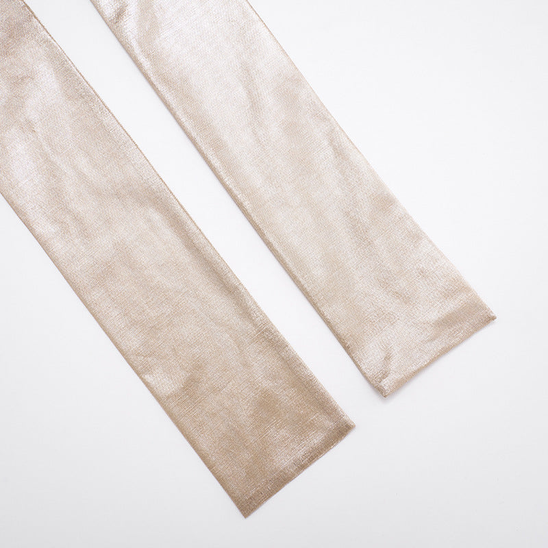 Women's Sexy Sheer Lace-Up Long Sleeve Top & Tight Fitting Bodycon Mini Skirt Two-Piece Set 17