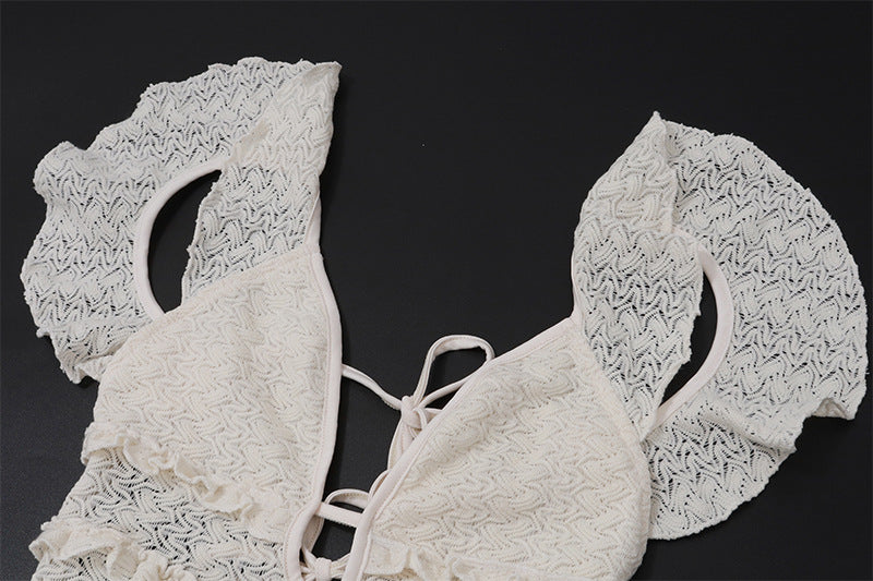 Women summer sexy chic bubble wave dress 12