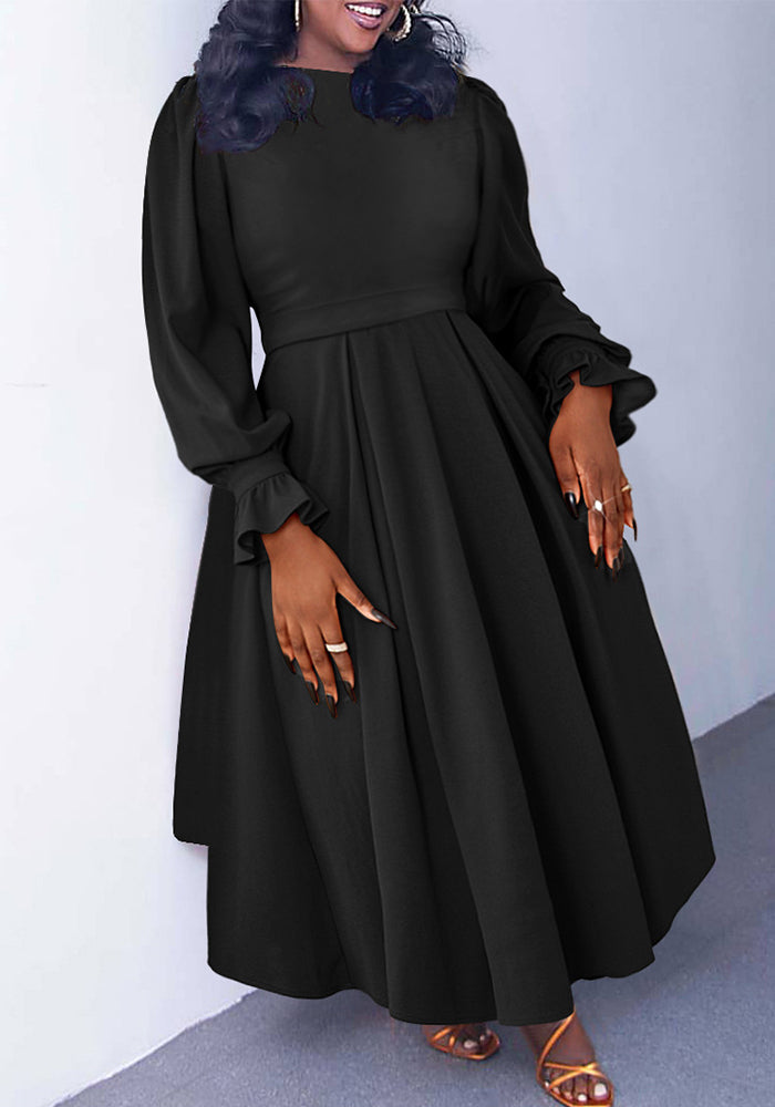 Plus Size Women Fall and Winter Elegant Formal Party Dress