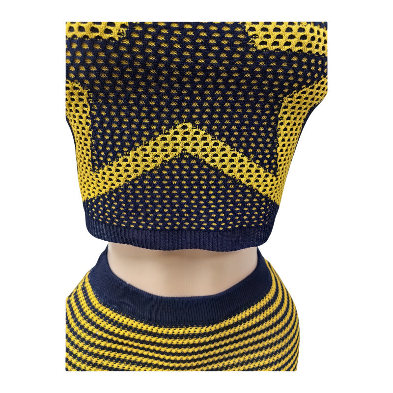 Women Knitting Tank Top and Skirt Two Piece Set 5