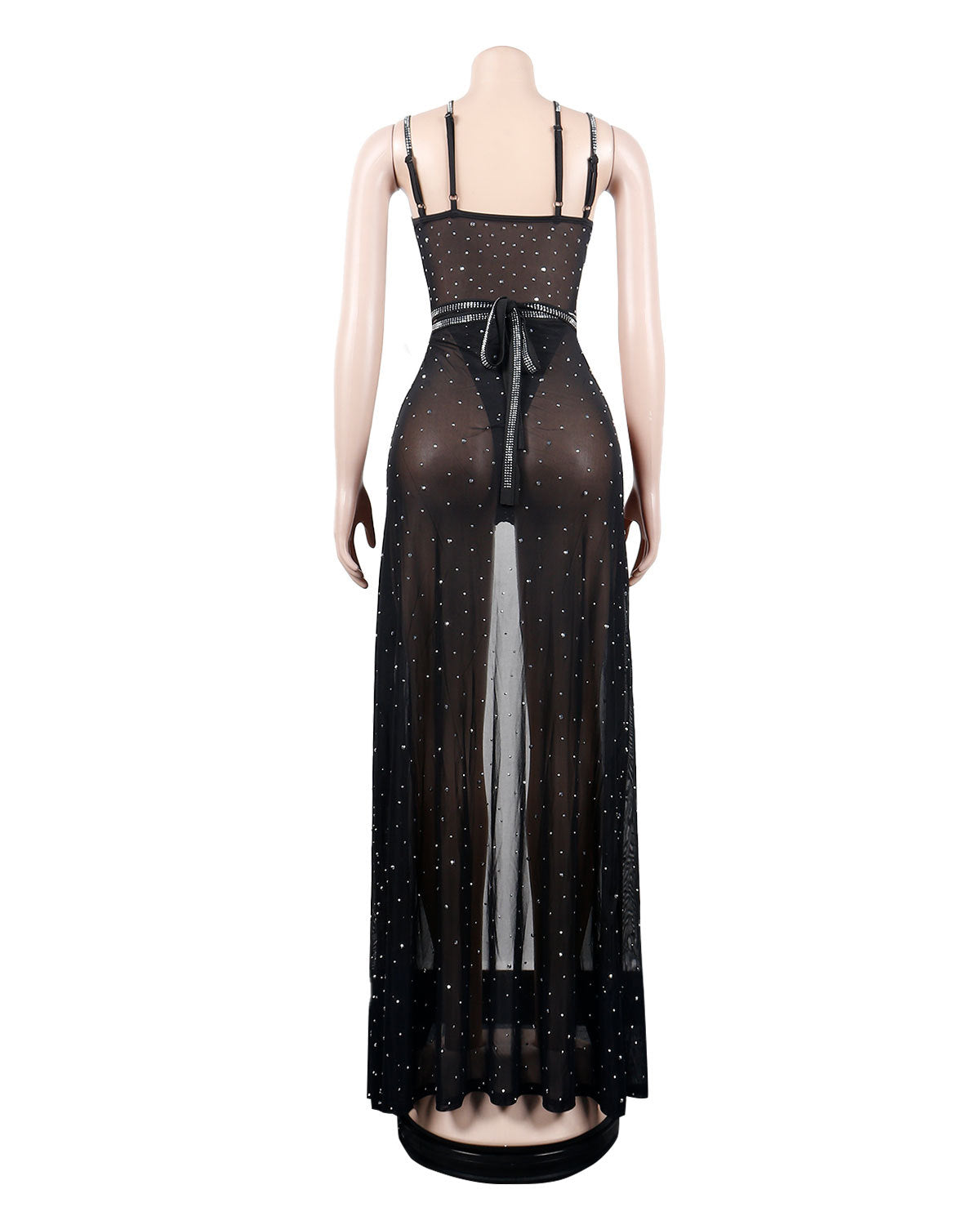 Women Beaded suspenders dress two-piece set 15