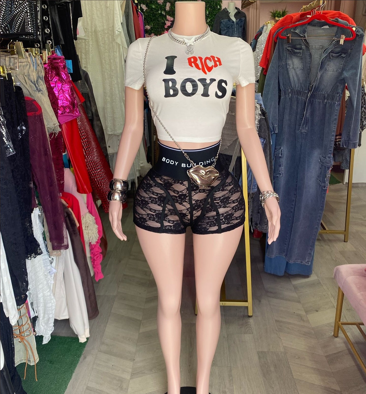 Women Sexy Letter Print Top and Shorts Casual Two-piece Set 5