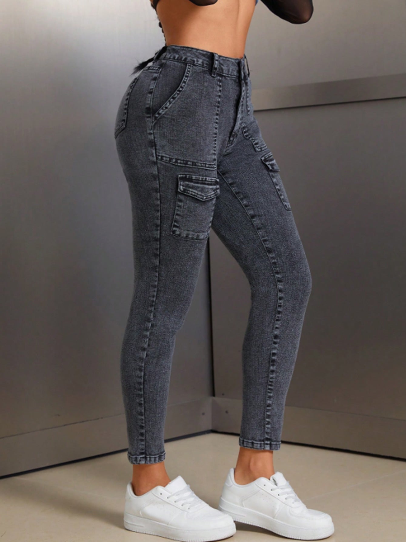 Women's High-Waist Butt-Lift Tight-Fitting Denim Pants 7