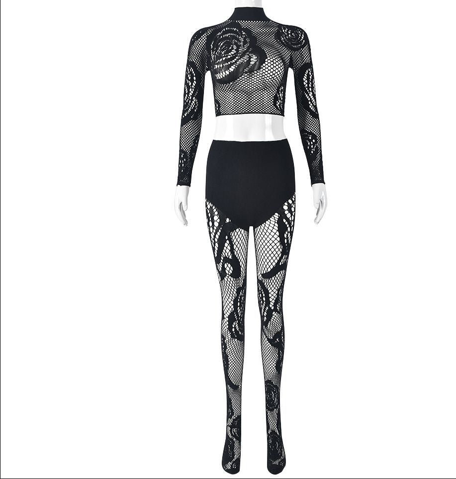 Women mesh hollow Sexy Lingerie Set 11