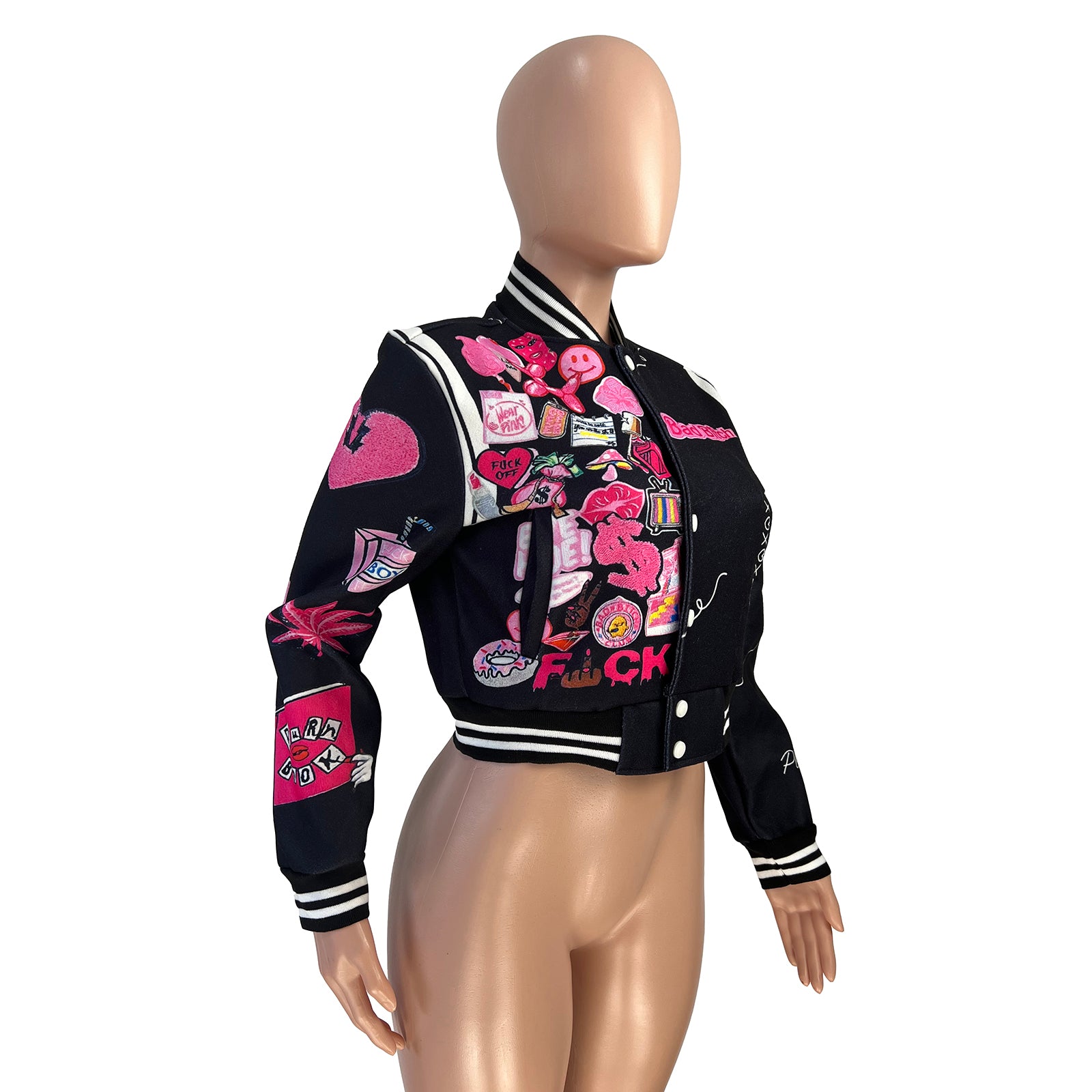 Women'S Fashion Print Baseball Jacket 21