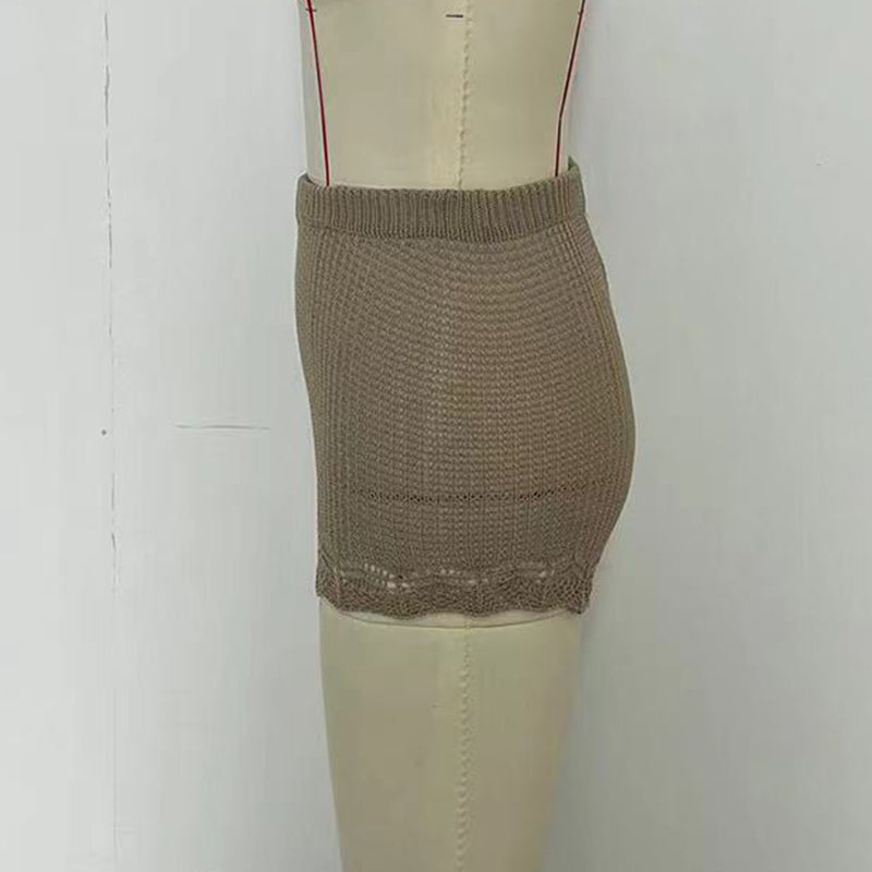 Fashion Women's Clothing Solid Color Knitted Holidays Beach Shorts 6