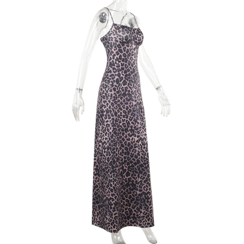 Women Spring Elegant Square Neck Strap Dress 6