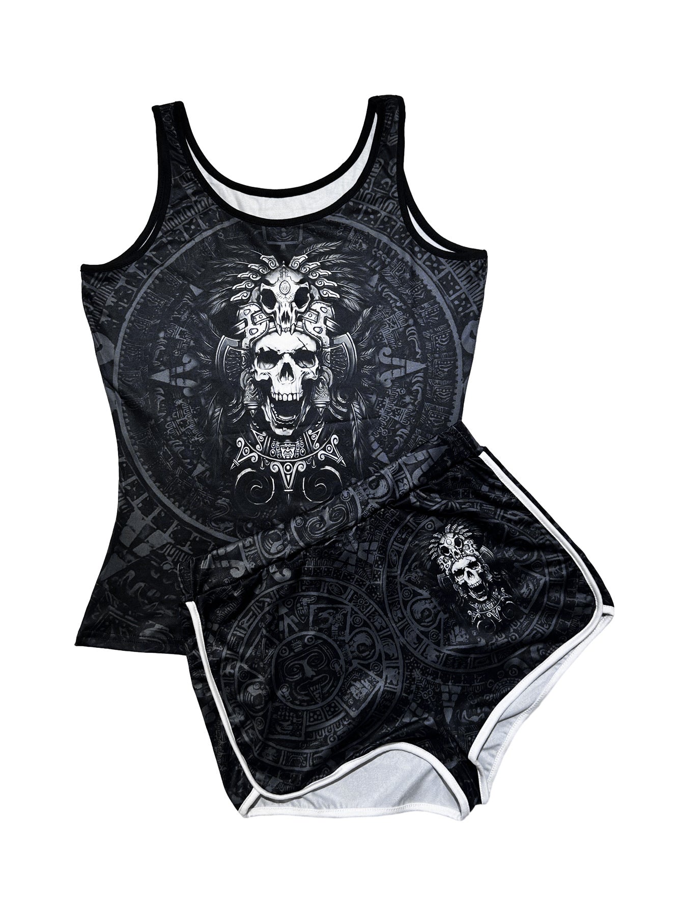 Women's clothing sexy tight fitting print vest shorts two-piece set 26