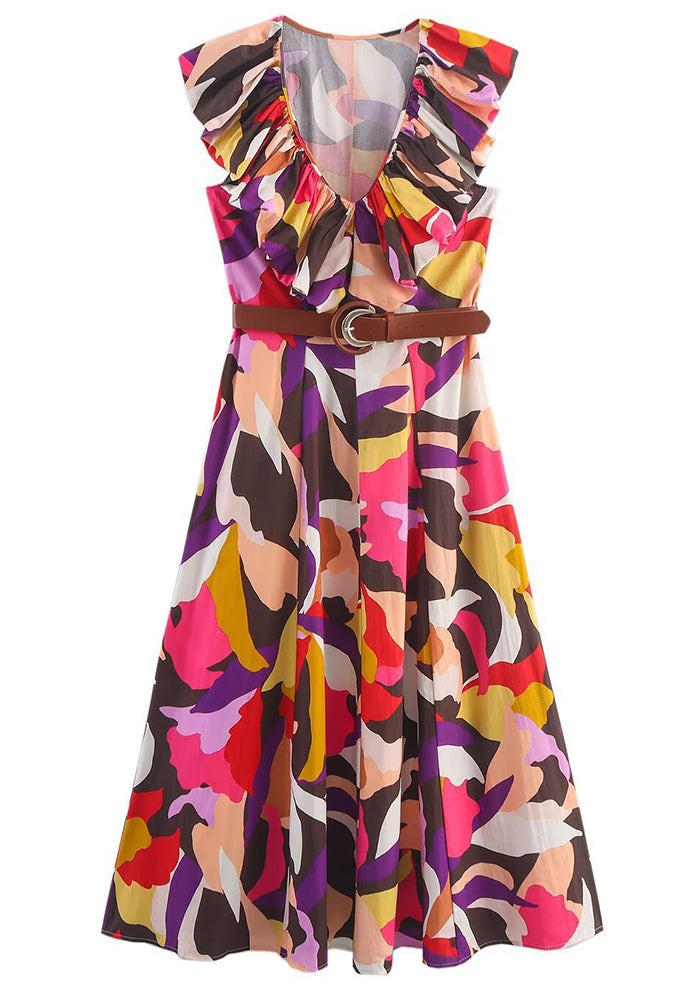 Summer Women's Print Midi Dress