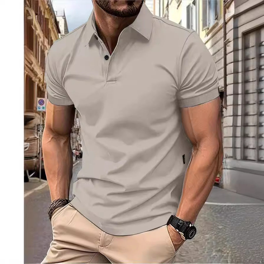 Men's summer solid short-sleeved Top 13