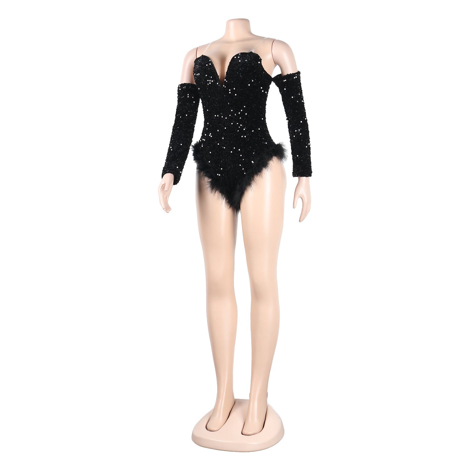 Women Sexy Feather Sequin Jumpsuit 23