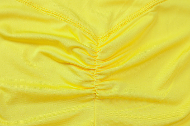 Women Summer Solid Suspender Top and Shorts Yoga Fitness Two-piece Set 15