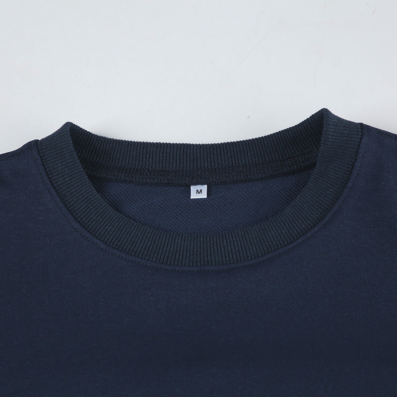 Women American Sports Loose Solid Casual Long Sleeve Top 13