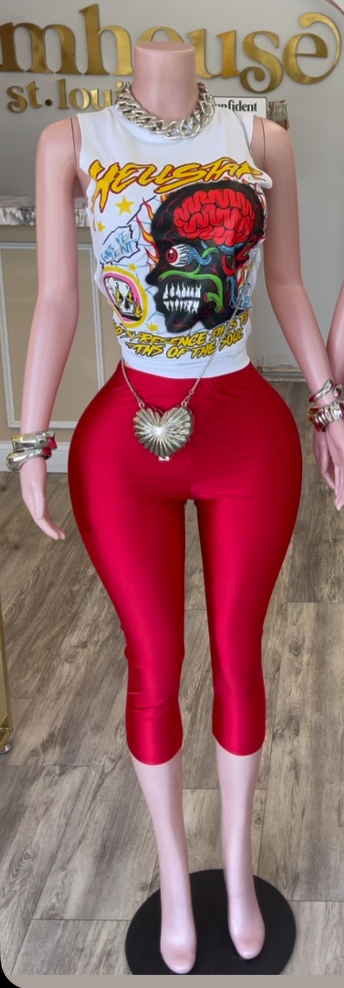 Cartoon Printed Sleeveless Tank Top Shorts Two Piece Set 6