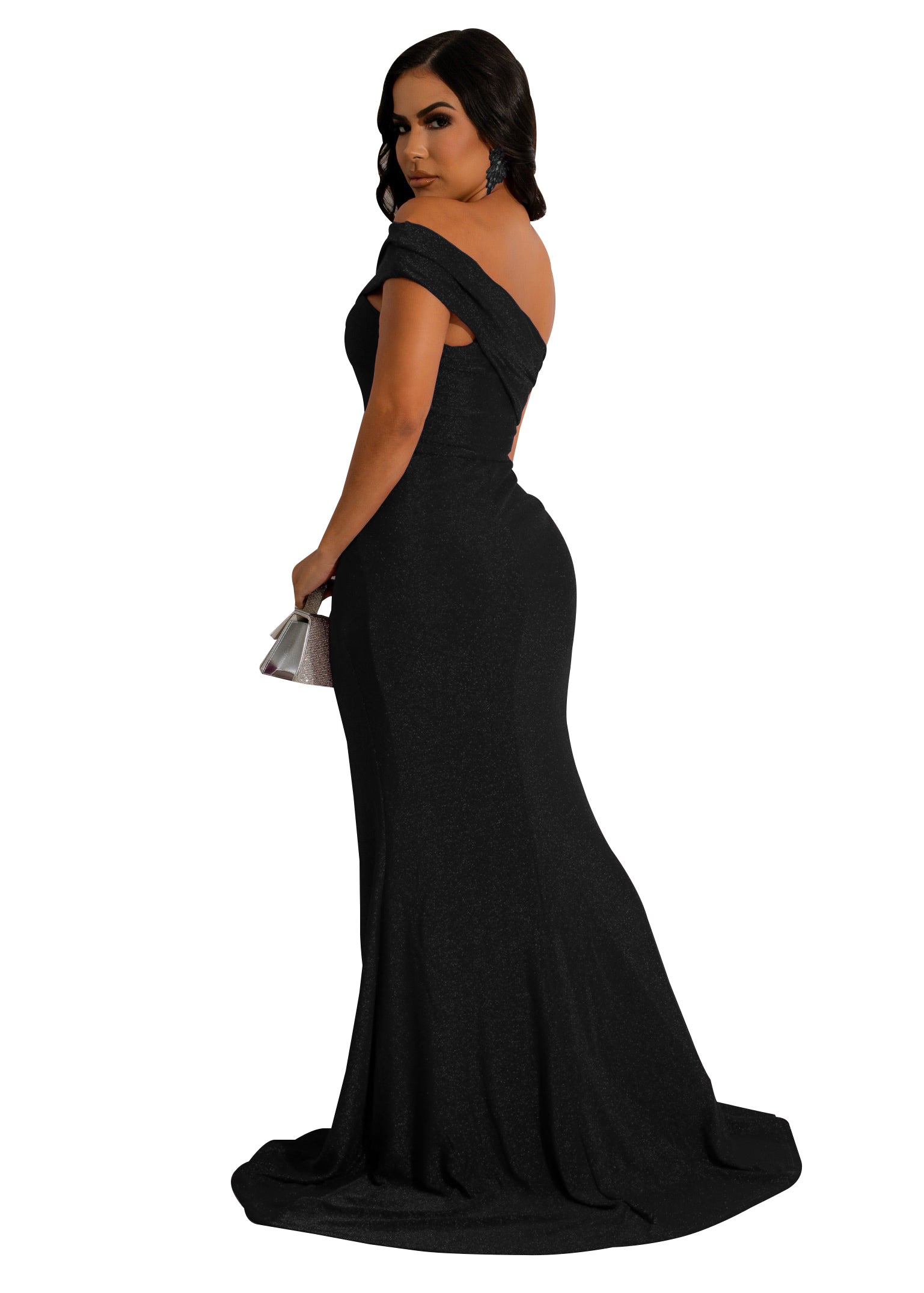 Sexy fashion nightclub wrap chest slit women's dress 15