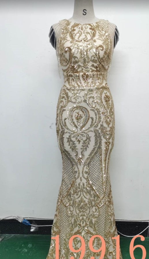 Beading Positioning Flower Beads Wedding Prom Long Dress 13