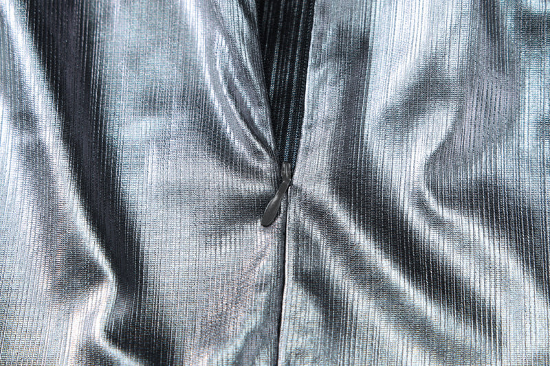 Women Autumn and Winter Half Turtle Collar Sleeveless Zipper Sexy Bodycon Dress 14