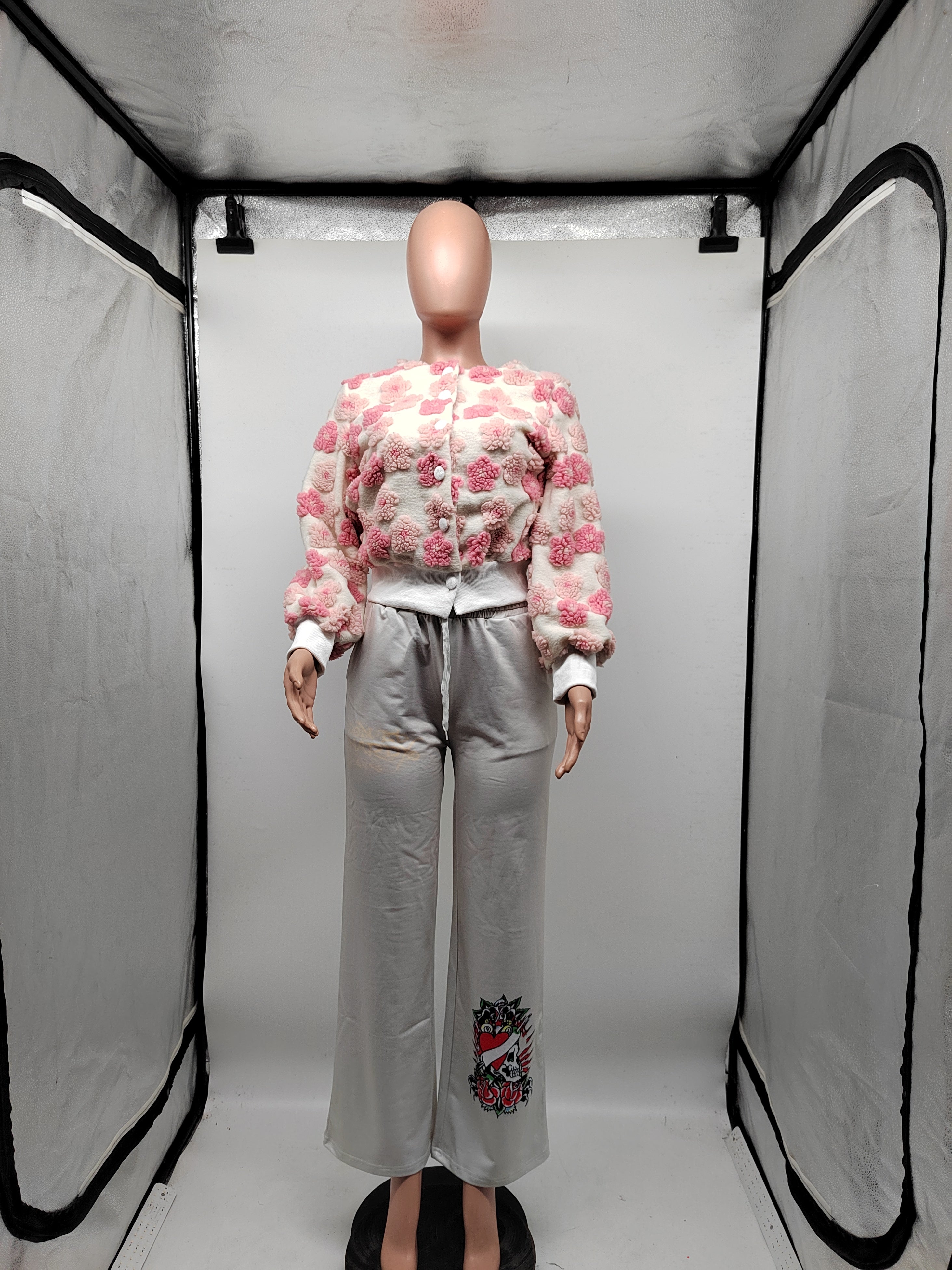 Women's Fashion Casual Jacquard Fleece Coat 11