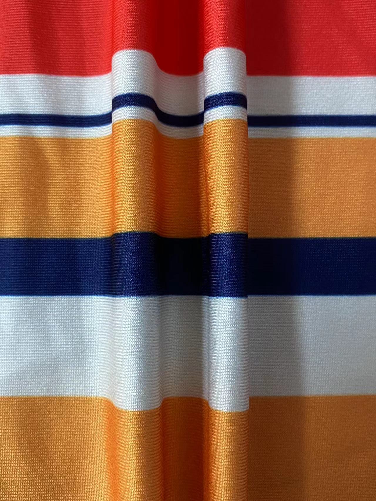 Plus Size Women Summer Multi-Color Striped Dress 8