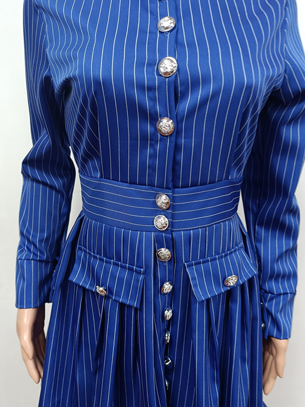 Women long sleeve shirt pleated skirt 22