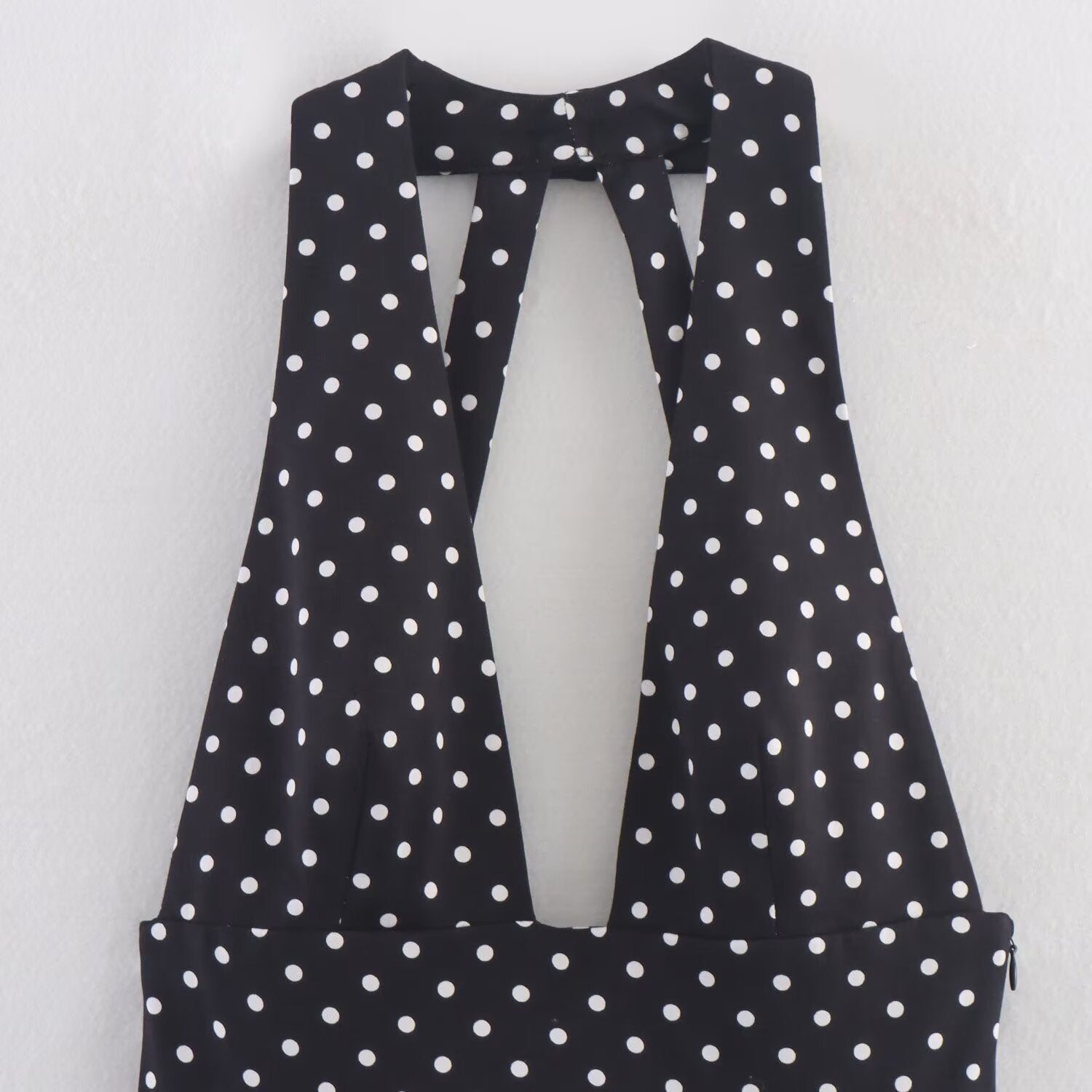 Summer Women's Polka Dot Casual Halter Neck Short Dress 4