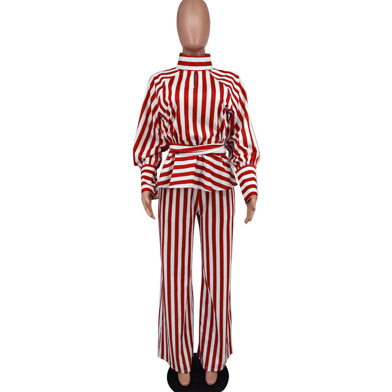 Women Casual Long Sleeve Top and Pants Two-piece Set 6