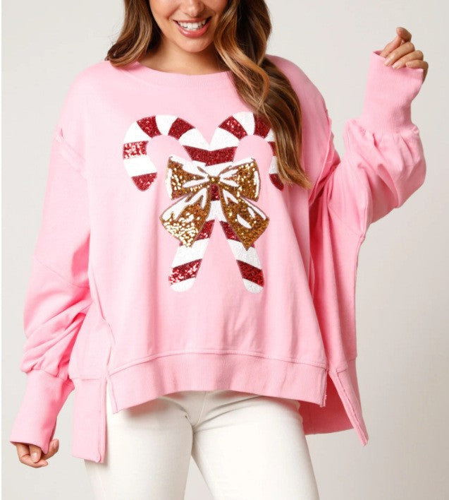 Autumn And Winter Women's Christmas Sequined Long Sleeve Pullover T-Shirt 15