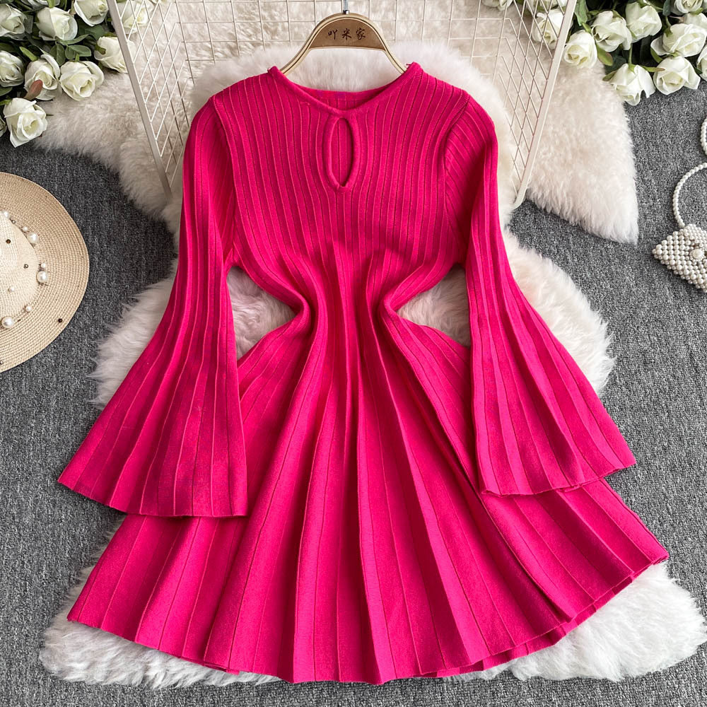 Women Knitting Sweater Dress 16