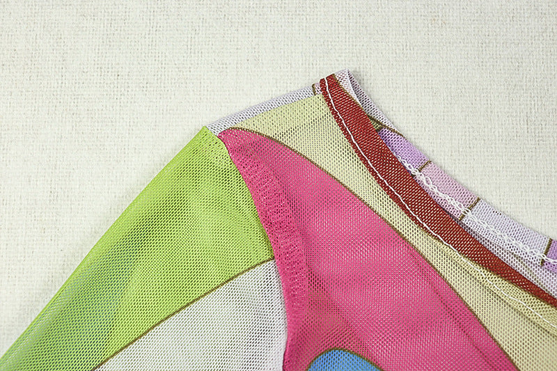 Chic Women's Color-Block Off Shoulder Elegant Long Dress 9